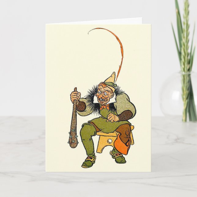 Tarjeta de ilustración vintage para niños - Ogro (Anverso)