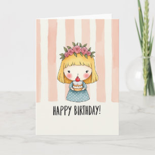 Tarjeta de imagen de cumpleaños encantadora