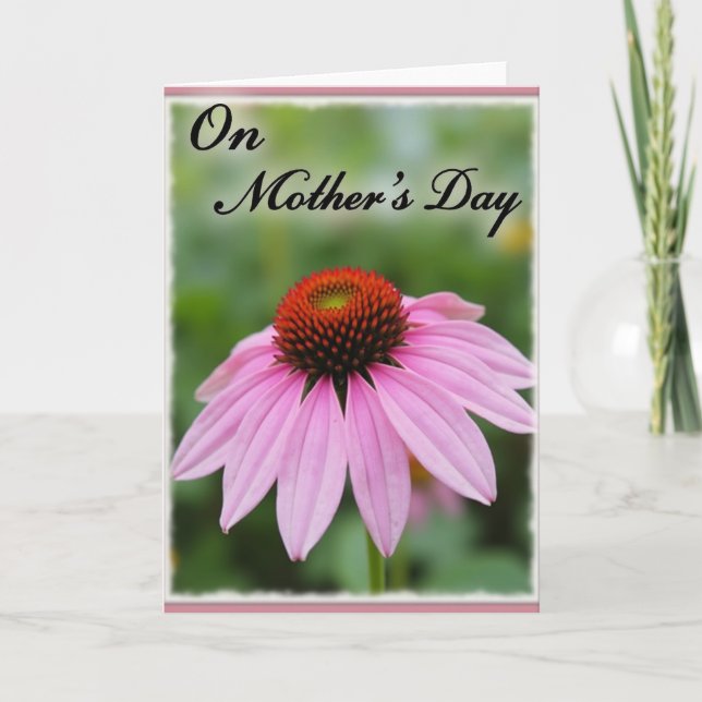 Tarjeta de imagen de flores del día de la madre (Anverso)