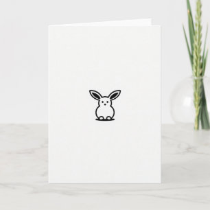Tarjeta de imagen de liebre simple