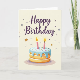 Tarjeta de imagen de pastel de celebración