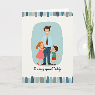 Tarjeta de imagen familiar del Día del Padre amoro