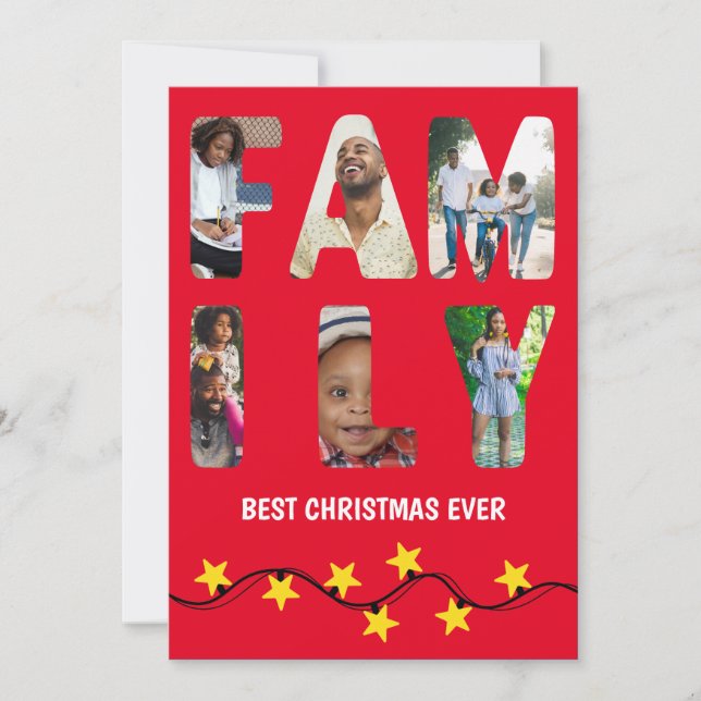 Tarjeta de imagen fotográfica para Navidades festi (Anverso)