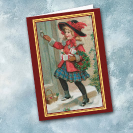Tarjeta de imagen vintage para navidades