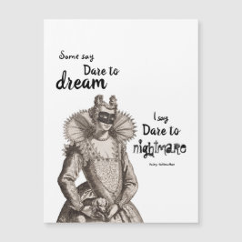 Tarjeta de imán "Atrévete a la Pesadilla" de la le