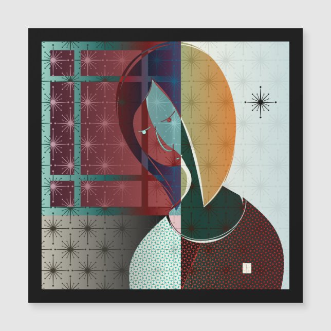 Tarjeta de imán Daydream para mujer (Anverso)