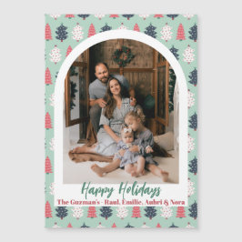 Tarjeta de imán de árbol de Navidad alegre
