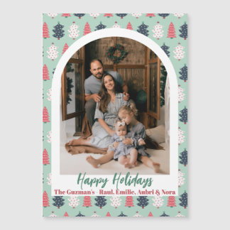 Tarjeta de imán de árbol de Navidad alegre