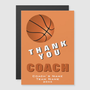 Tarjeta de Iman de Balón de Baloncesto Gracias Ent