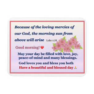 Tarjeta de imán de bendición moral rosa de Anemone