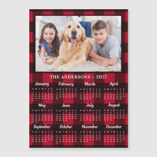 Tarjeta de imán de calendario de fotos de cuadros 