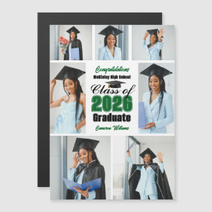 Tarjeta de imán de colaje de fotos de graduación 2