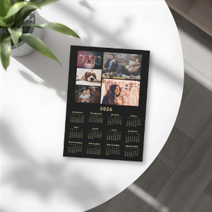 Tarjeta de imán de Collage de fotos 2026 Calendari