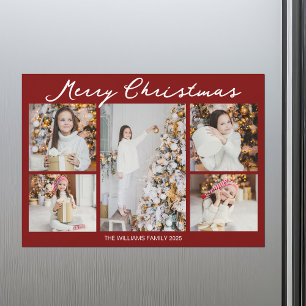 Tarjeta de imán de collage de fotos de Navidad ale
