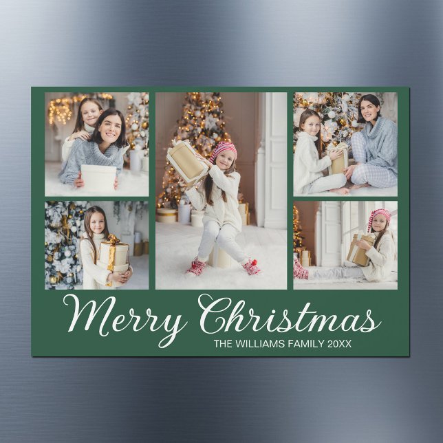 Tarjeta de imán de collage de fotos de Navidad ver (Subido por el creador)