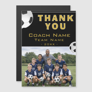 Tarjeta de imán de foto de equipo de entrenador de