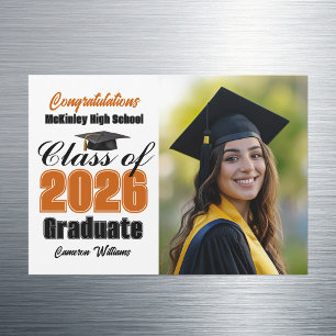 Tarjeta de imán de foto de graduación de la clase 