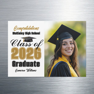 Tarjeta de imán de foto de graduación de la clase 