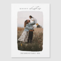 Tarjeta de imán de foto de Navidad vertical con ca