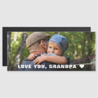 Tarjeta de imán de foto del Día del Padre Te quier