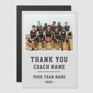 Tarjeta de imán de foto del nombre del equipo del