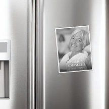 Tarjeta de imán de funeral de celebración de la vi