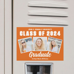 Tarjeta de imán de graduación de Collage de fotos 