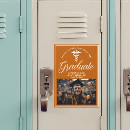 Tarjeta de imán de graduación de foto de escuela d