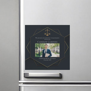 Tarjeta de imán de graduación fotográfica de Black