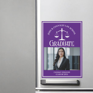 Tarjeta de imán de graduación fotográfica de la Es