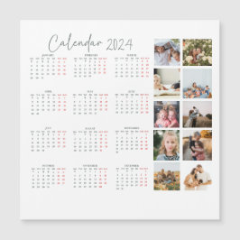 Tarjeta de imán de la familia de calendario de la 