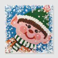 Tarjeta de imán de pequeño duende