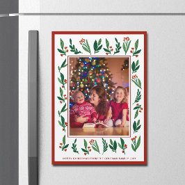 Tarjeta de imán fotográfica para Navidades de Berr