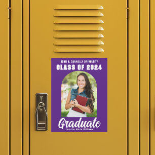 Tarjeta de imán fotográfico de graduación de categ