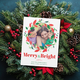 Tarjeta de imán fotográfico para mora y Navidad br