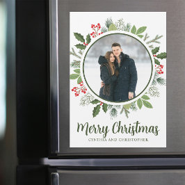 Tarjeta de imán fotográfico para Navidades de moda