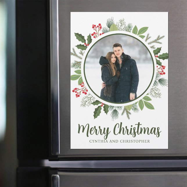 Tarjeta de imán fotográfico para Navidades de moda (Subido por el creador)