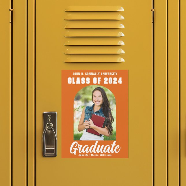 Tarjeta de imán para naranja 2024 Graduation Photo (Subido por el creador)