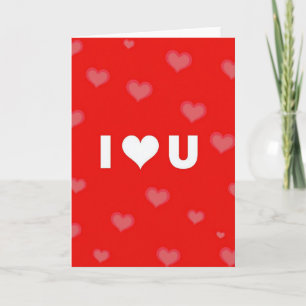 Tarjeta de Impresión Corazones Rojos Te Amo