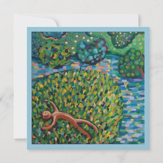 Tarjeta de impresión de arte de retiro feliz (Anverso)