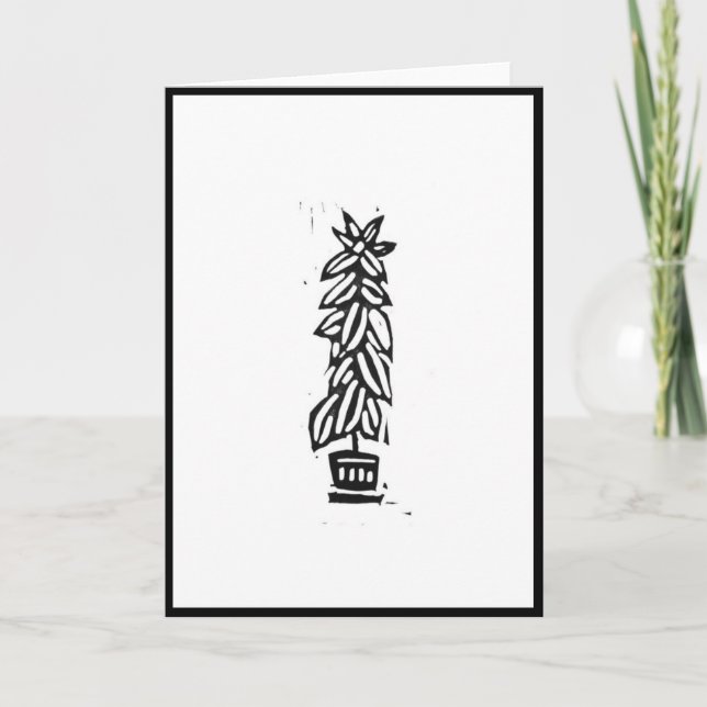 Tarjeta de impresión de bloques de árbol de goma (Anverso)