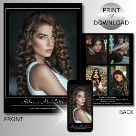 Tarjeta de impresión de foto de modelaje Descargar