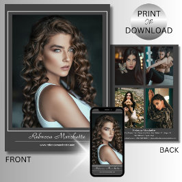 Tarjeta de impresión de foto de modelaje Descargar