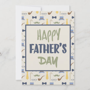 Tarjeta de impresión del Día del Padre Moderno