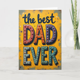 Tarjeta de impresión en bloque de Papá el Mejor de
