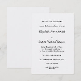 Tarjeta de Inclusión | Boda Elegante | Invitación