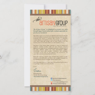 Tarjeta de inclusión de bolsos de regalo