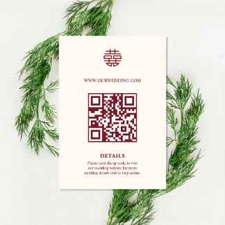 Tarjeta de Inclusión de Código QR Doble Xi para Bo