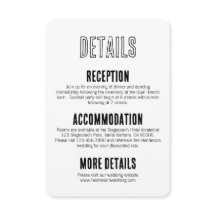 Tarjeta de Inclusión de Invitación de Boda Rústica