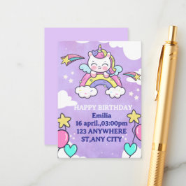 Tarjeta de inclusión de invitación de cumpleaños c